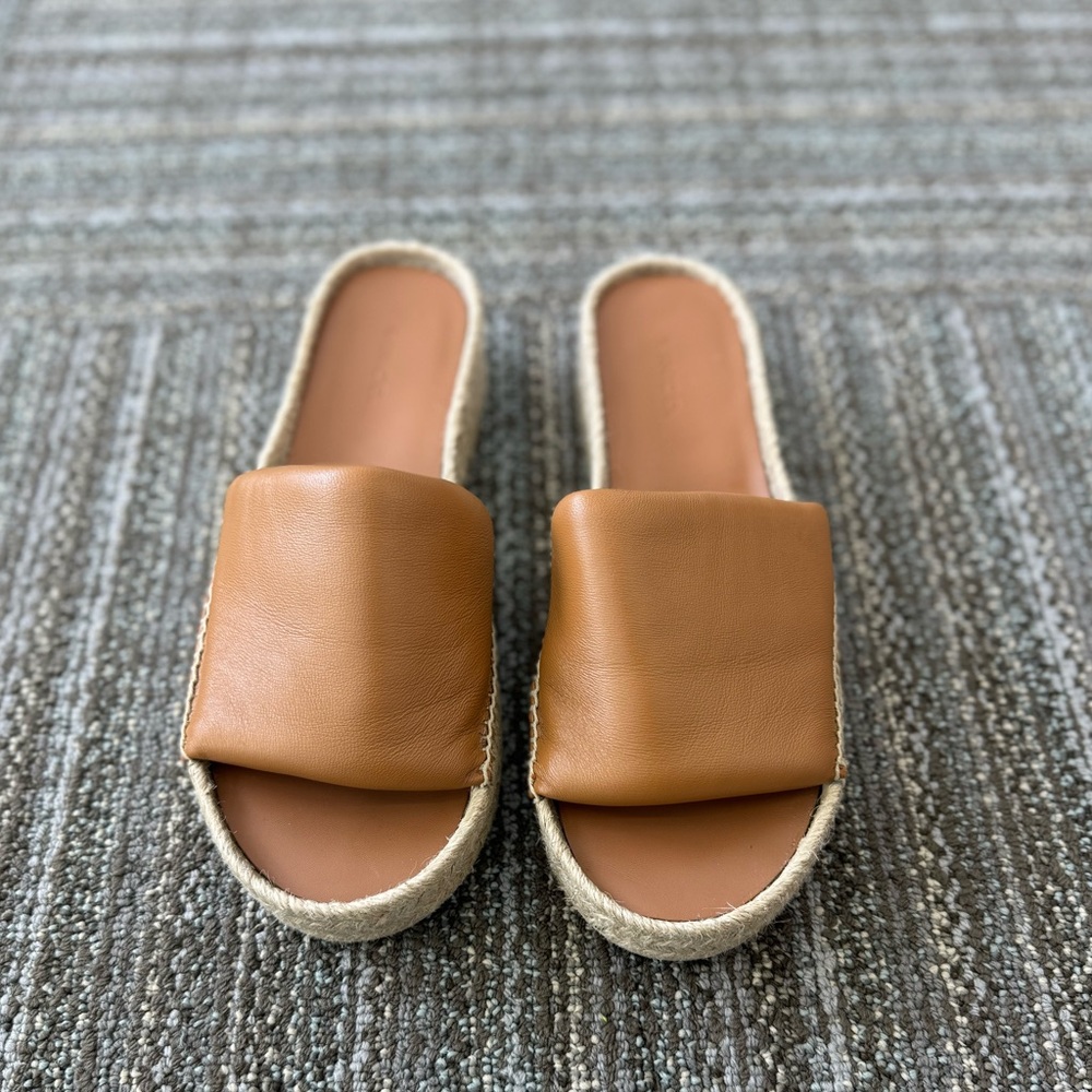 Vince | Jesse Leather Platform Espadrille Sandal - Picture 5 of 9